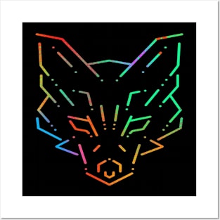 RGB wolf Posters and Art